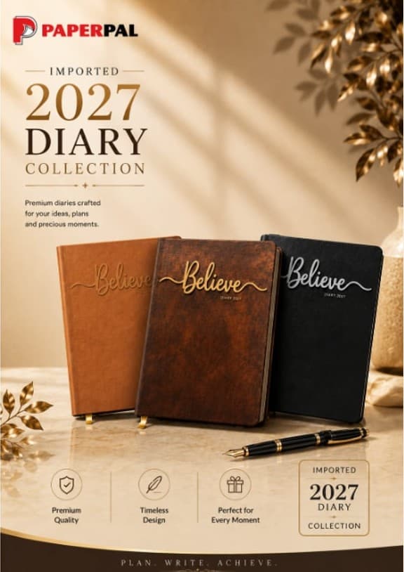 PaperPal Imported 2027 'Believe' Diary Collection