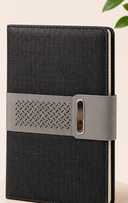 PaperPal Executive Diary Notebook — Black Fabric